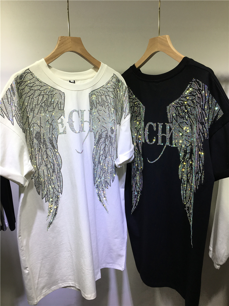 L-4XL Oversize Rhinestone Ange - Streetwear Brand Top avis et prix