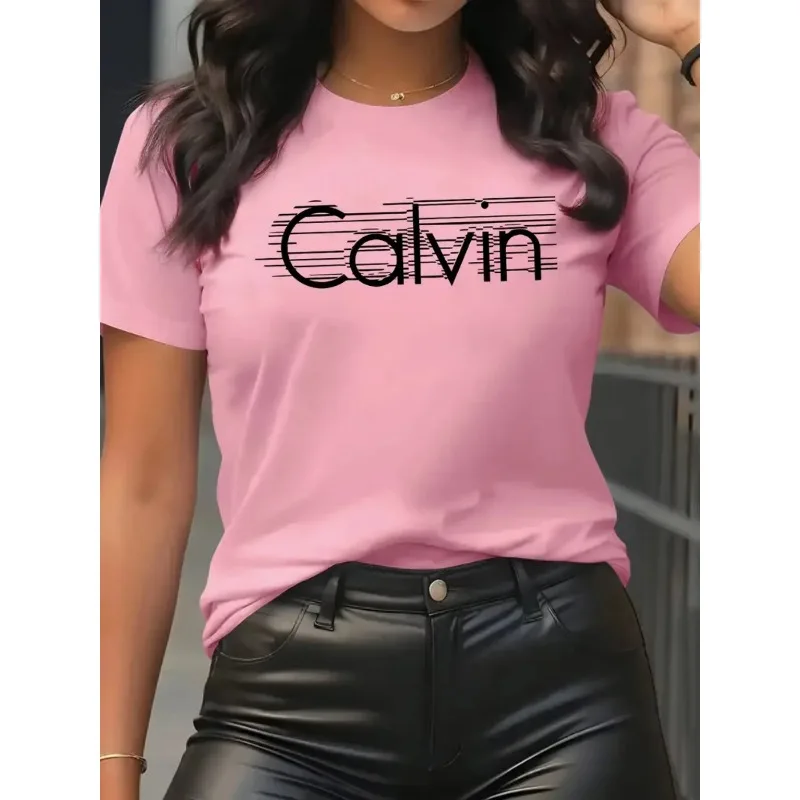 Calvin Women's T-Shirt Leisure - Streetwear Brand Top avis et prix
